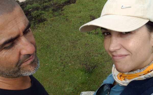 con mi ex pareja enel campo